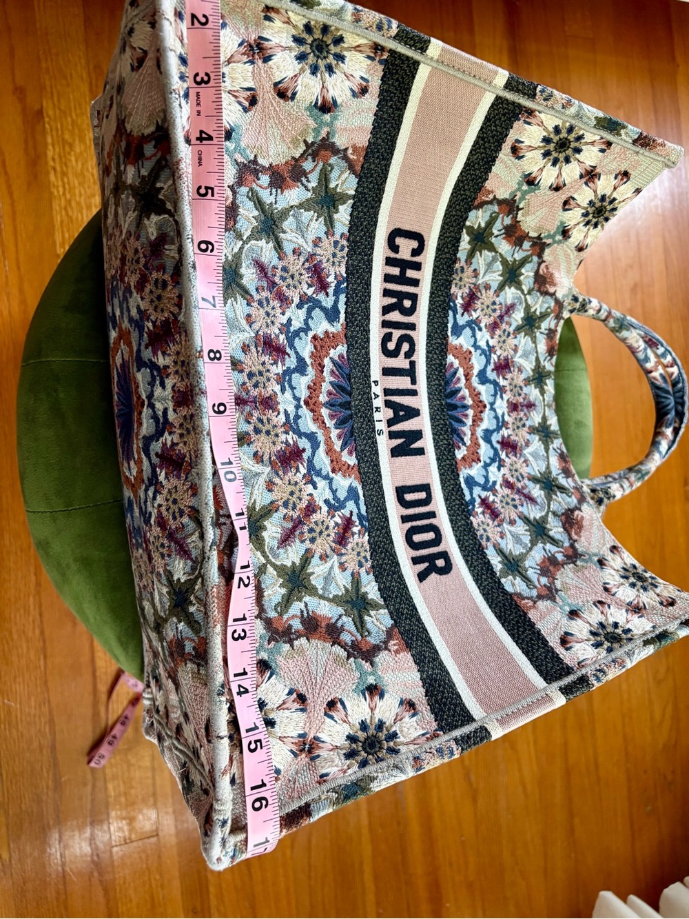 Dior Pink Multicolor Embroidered Book Tote - Picture 15 of 16